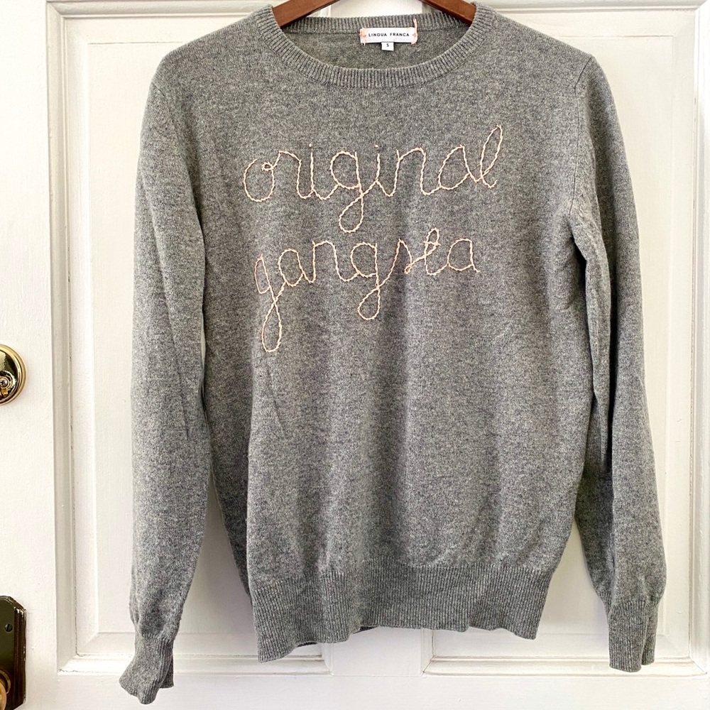 $250 LINGUA FRANCA Cashmere celebrity favorite "Original Gangasta"